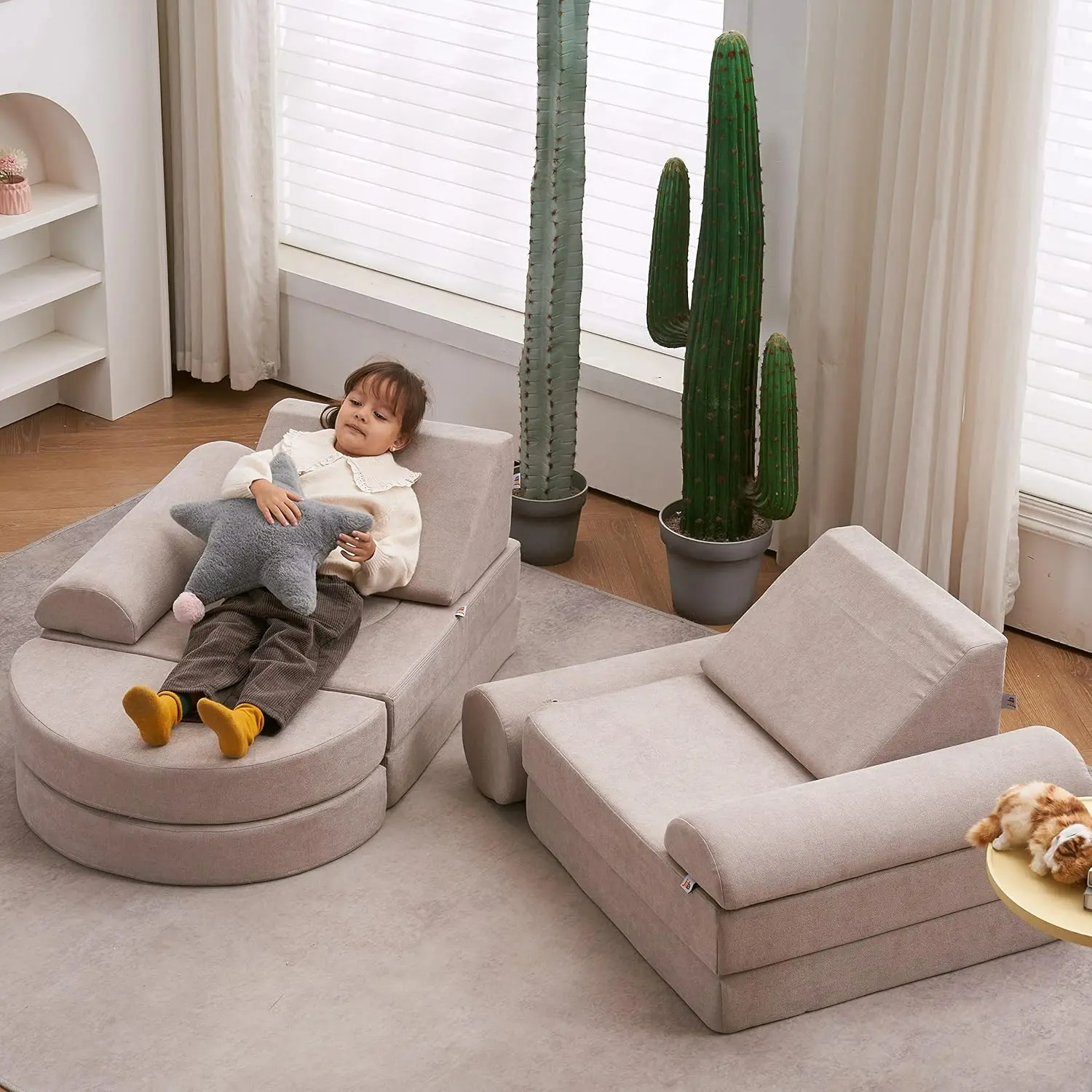 jela 14pcs childrens foam couch